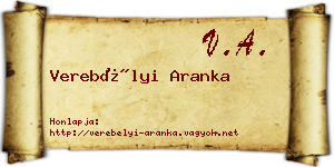 Verebélyi Aranka névjegykártya